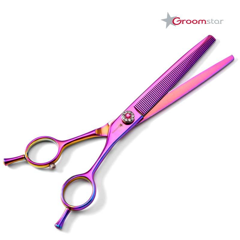 Groomstar – professionelle halbgleitende Schere, 7 Zoll, 66 Zähne