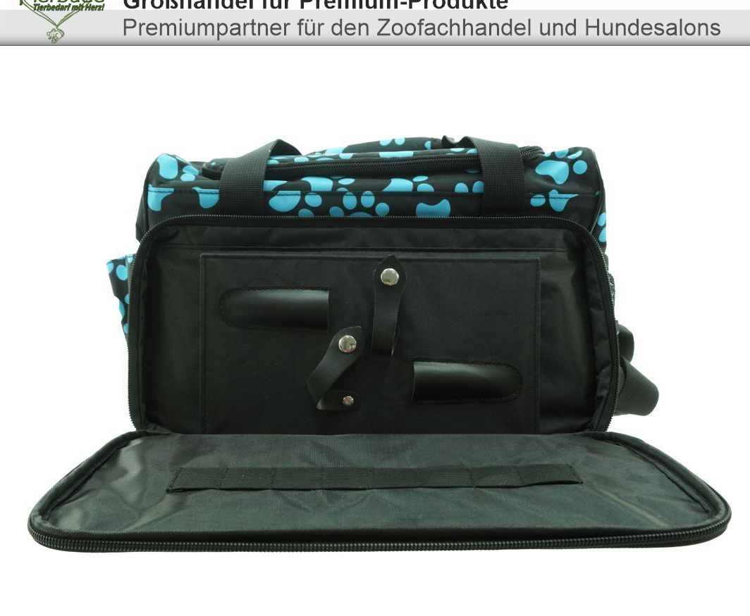 Pfötchen Tasche, NEUES Design schwarz/blau