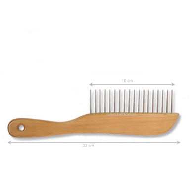 Vivog® Entfilzungskamm / Pudelkamm mit langen Metallzähnen