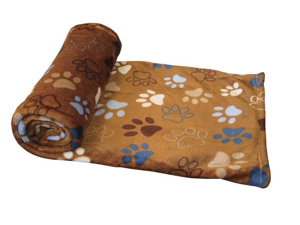 Fleece Plaid "LISSI" Classic 75 x 100 cm braun