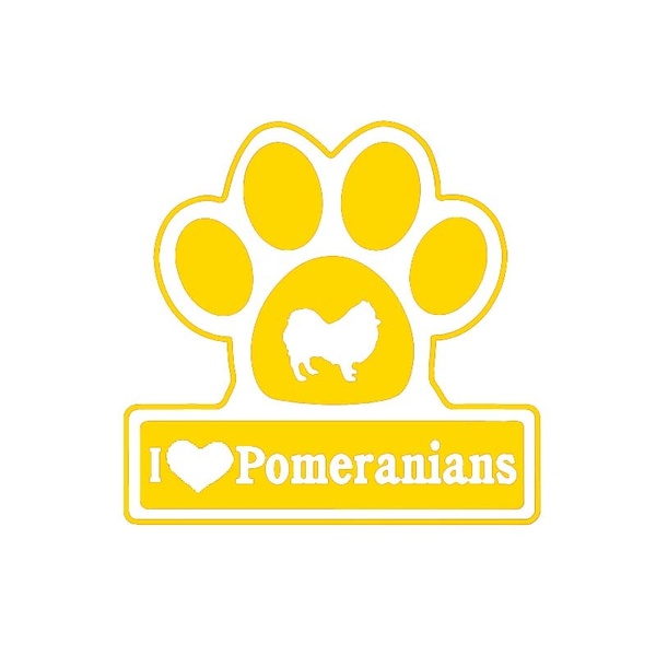 Pomeranian-Aufkleber  I love Pomeranian