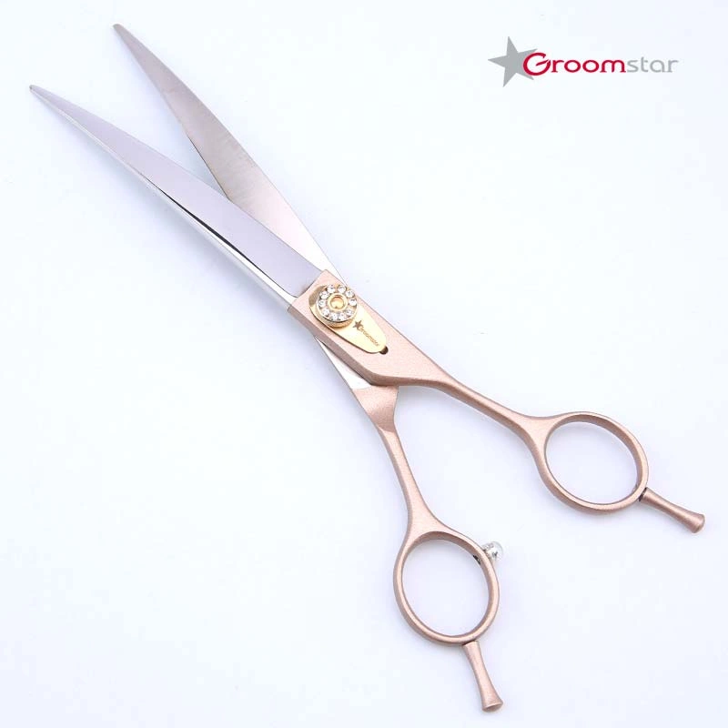 Groomstar – professionelle   Schere gebogen , 7 Zoll,  Rose/Gold