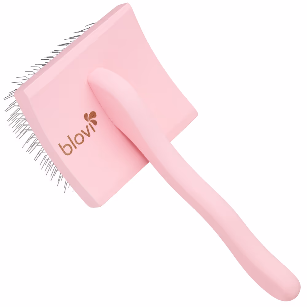 Blovi Large Wooden Slicker Brush -große Zupfbürste mit langen 25-mm-Stiften