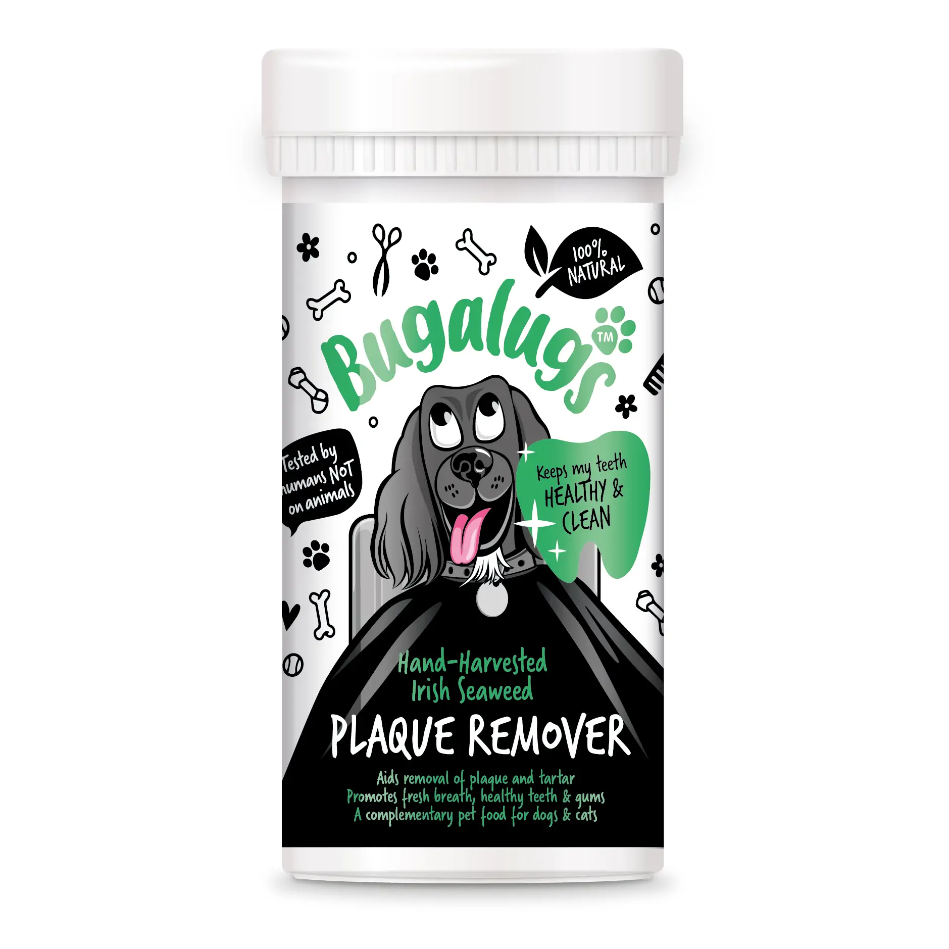 Bugalugs Plaque Remover /Entferner – Algen für Zahnpflege für Hunde und Katzen