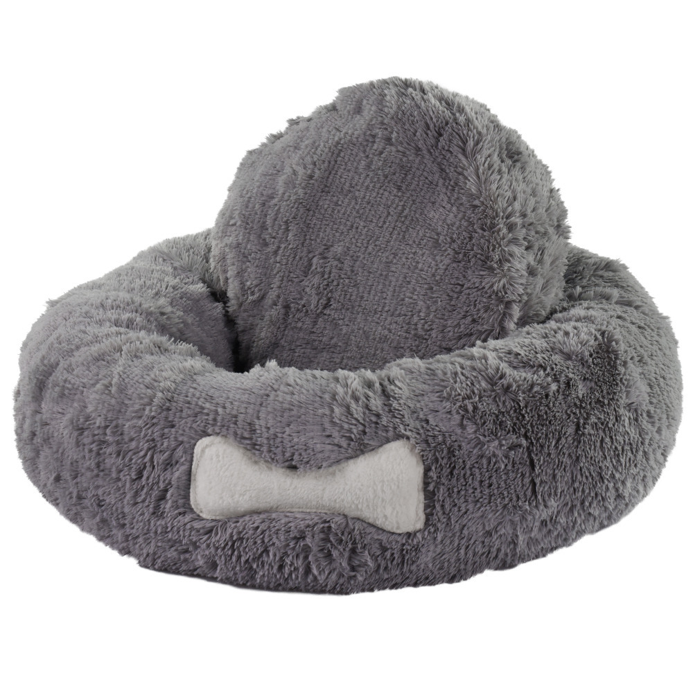 Blovi Bed Plush Donut Grau  65 cm