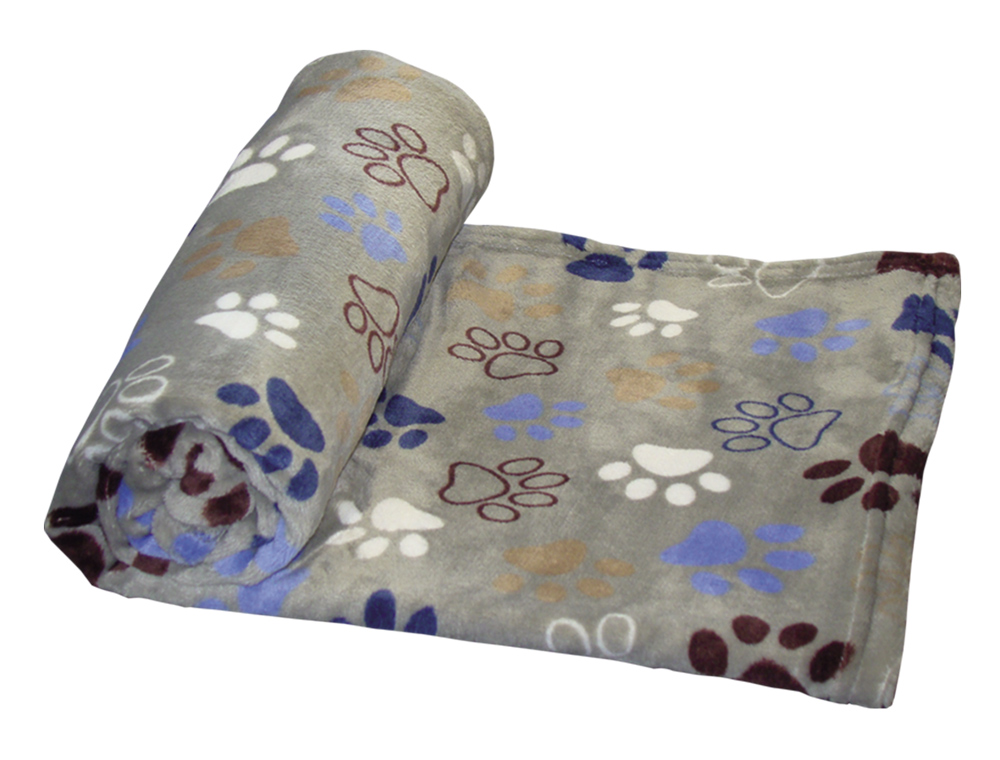 Fleece Plaid "LISSI" Classic 100 x 150 cm helllgrau