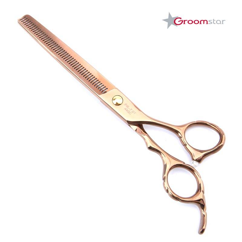 Groomstar - professionelle Effilierschere, Modell Champagne Bliss, 7", 48 Zähne