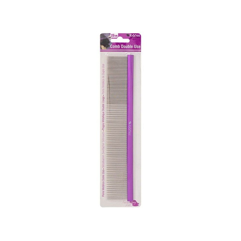 IBÁÑEZ® Leichter doppelseitiger Metallkamm - 25 cm / Zinken 3,5 cm
