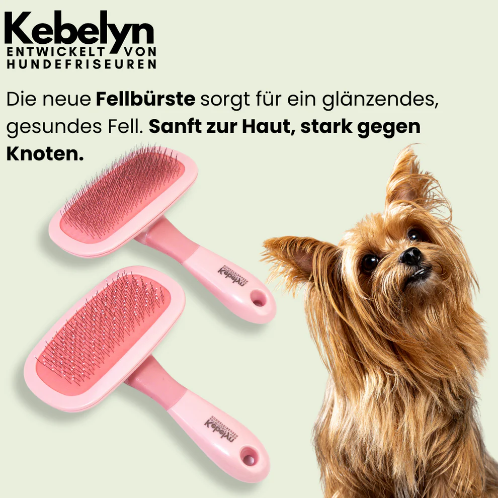 Kebelyn Fellbürste für Hunde und Katzen rosa in 2 Größen