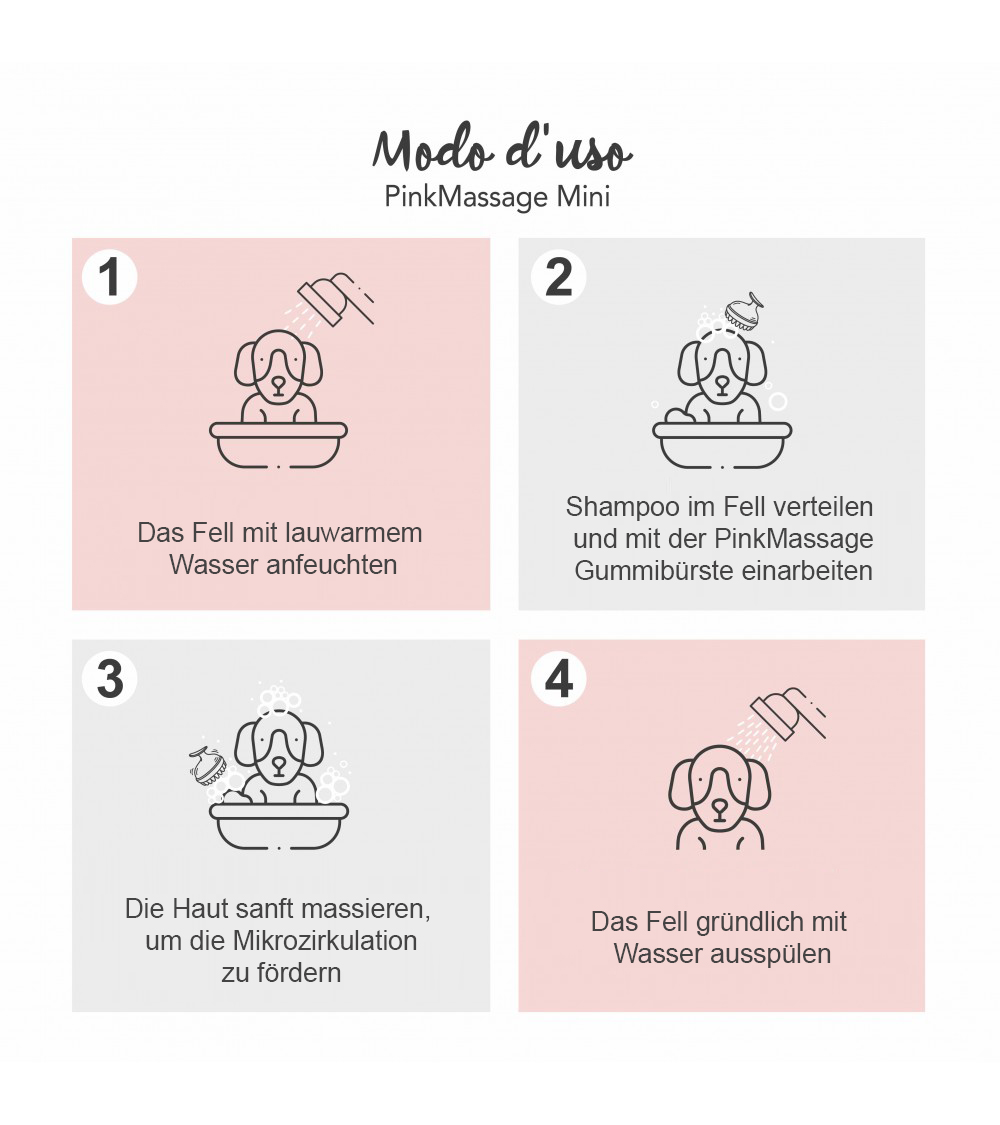 Yuup!® "PinkMassage" professionelle Gummibürste