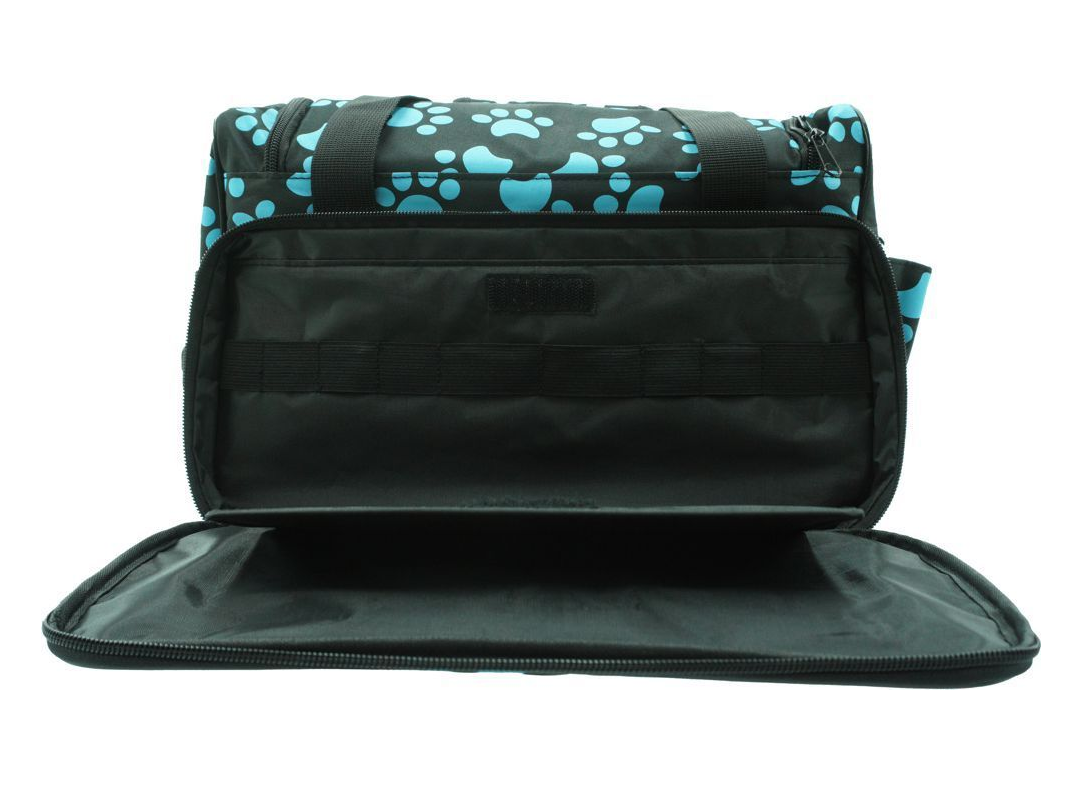 Pfötchen Tasche, NEUES Design schwarz/blau