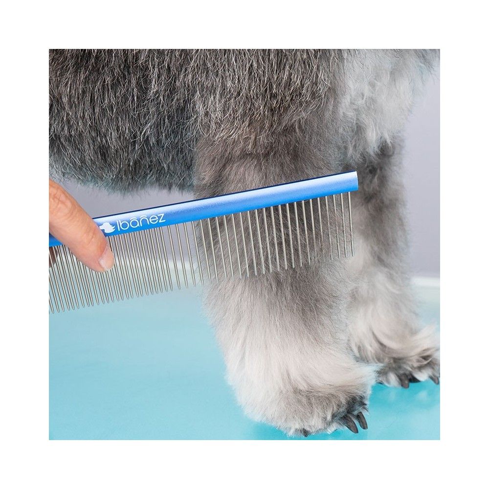 IBÁÑEZ® Leichter doppelseitiger Metallkamm - 20 cm / Zinken 3,5 cm
