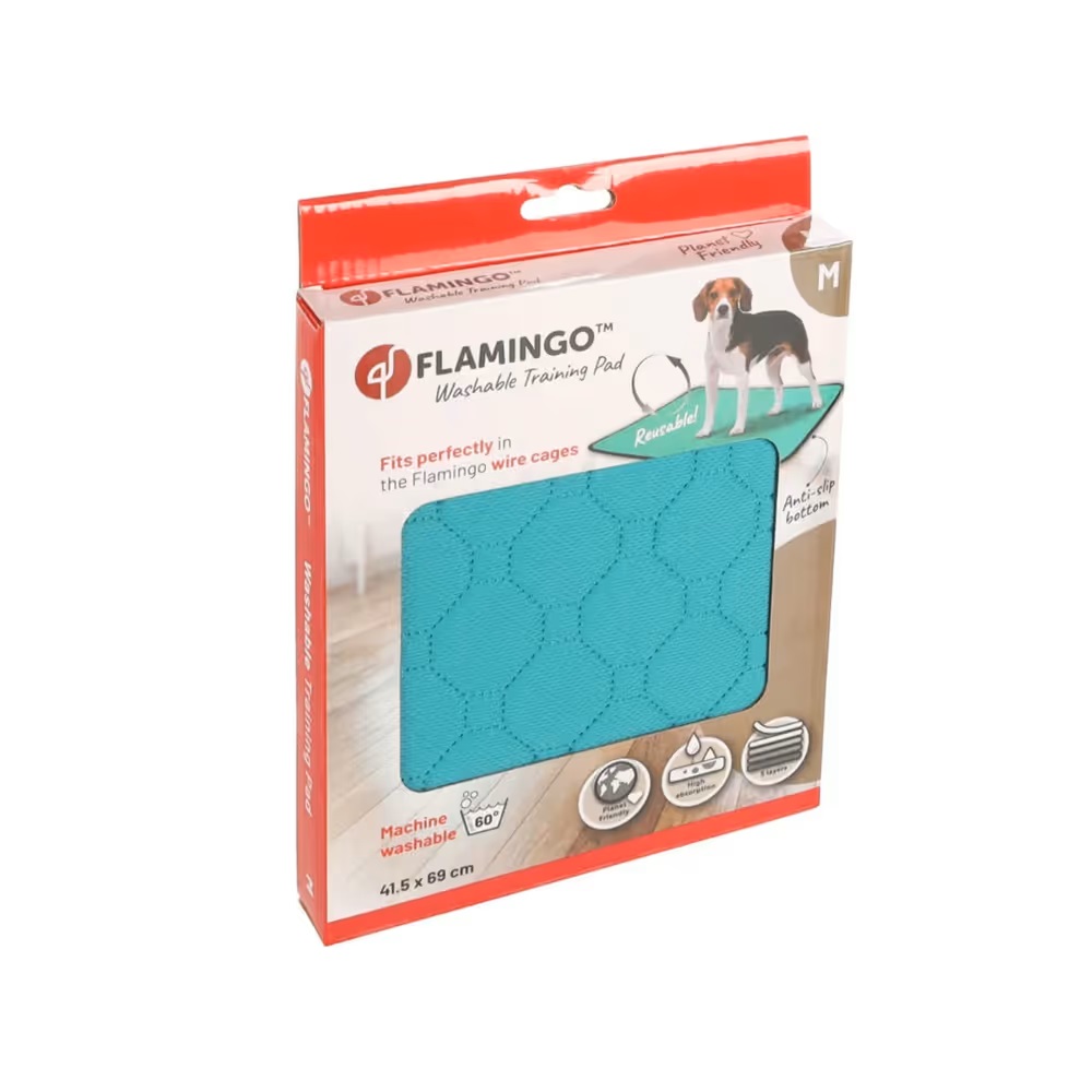 Flamingo Training Pad Patsy Green – Hunde Pipimatte, wiederverwendbar, grün 5 Größen
