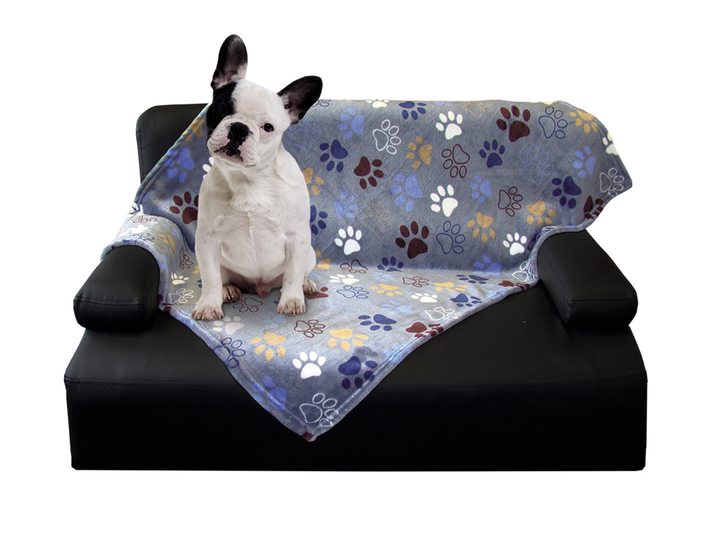 Fleece Plaid "LISSI" Classic 75 x 100 cm dunkelgrau