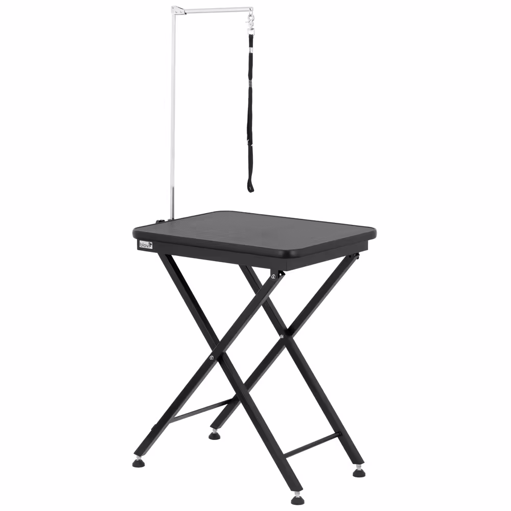Blovi X-Shape Competition-Tisch 60 x 45 cm – klappbarer Trimmtisch in Schwarz