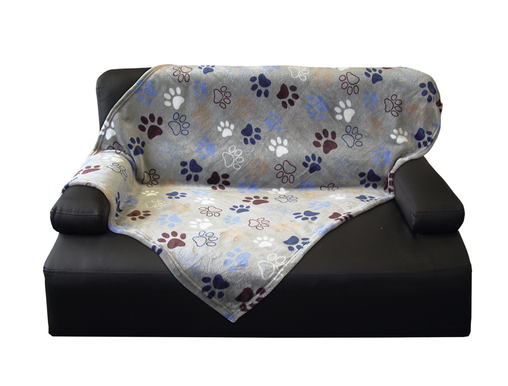 Fleece Plaid "LISSI" Classic 100 x 150 cm helllgrau