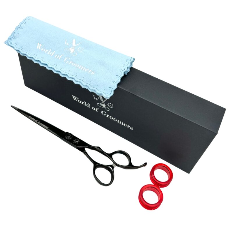 7.0 Inch gerade Schere microverzahnt „black perfection“