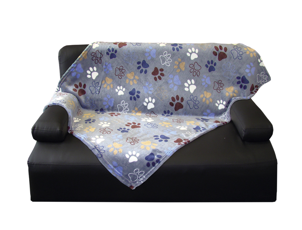 Fleece Plaid "LISSI" Classic 75 x 100 cm dunkelgrau
