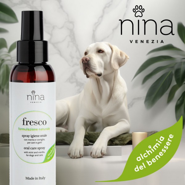 Nina Venezia FRESCO – Mundhygienespray – Hund und Katze – Vanille-Minze – 100 ml