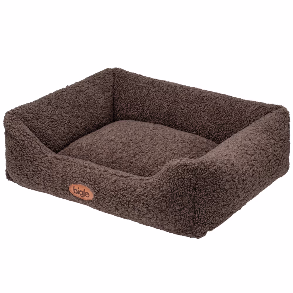 Biglo Fizzy Cream - Hunde- und Katzenbett "Teddy" braun