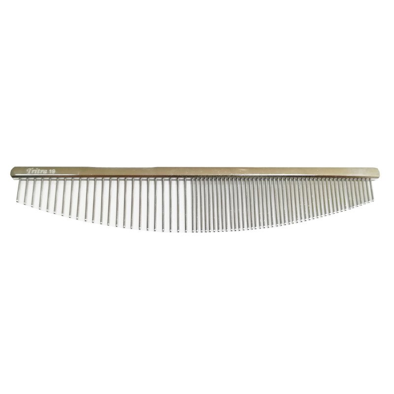 TRIM Metallkamm, Halbmond Nr.19, halb und halb (fein / extra fein), Länge 19 cm