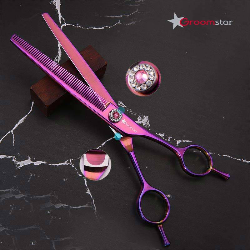 Groomstar – professionelle halbgleitende Schere, 7 Zoll, 66 Zähne