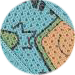 curli Vest Harness Air-Mesh SE25 Comic Turquoise
