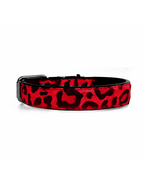 Lederhalsband Leopard Design  35x2cm