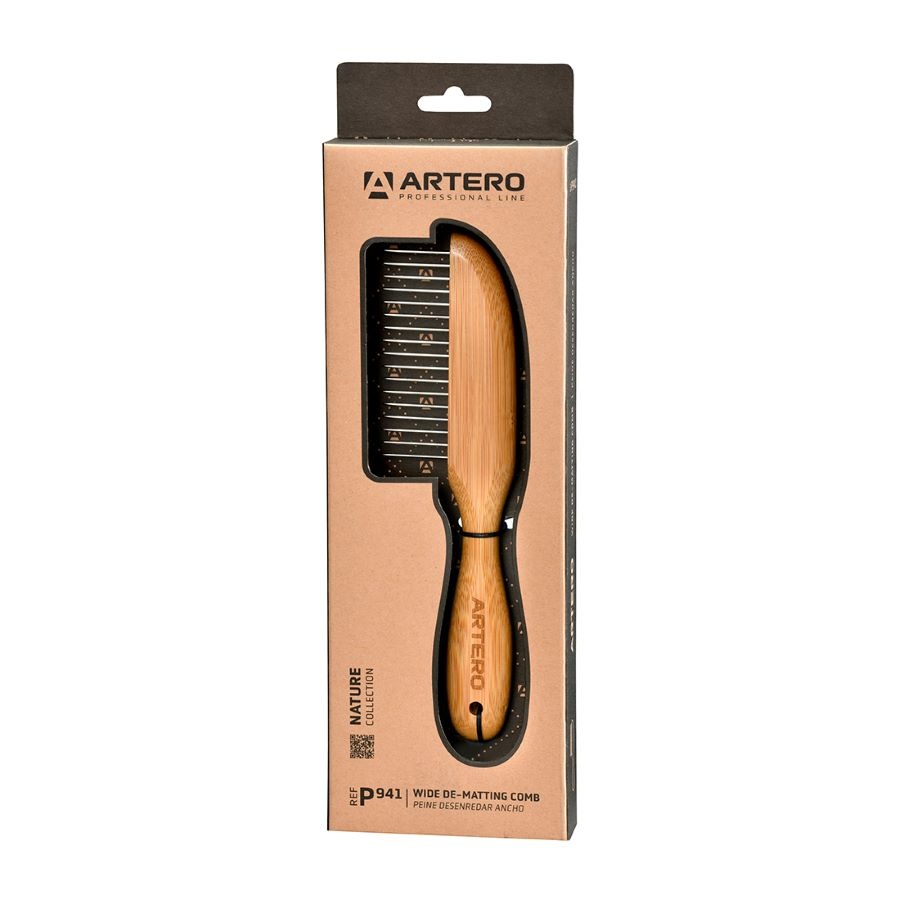 ARTERO® Kamm "Tango" mit langen Zinken und Bambusgriff - grob mit 17 Zinken