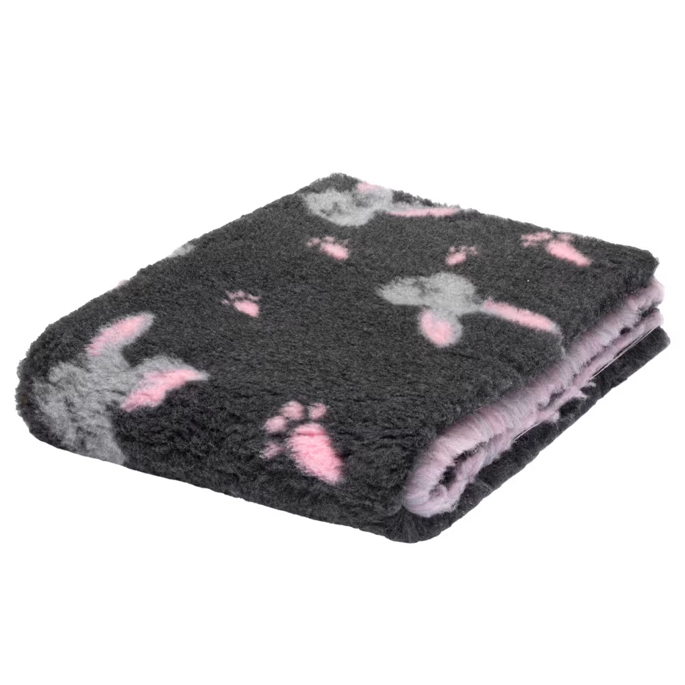 Blovi DryBed VetBed A+ – rutschfestes Bett, Tierbett, Graphit mit Hasenfigur