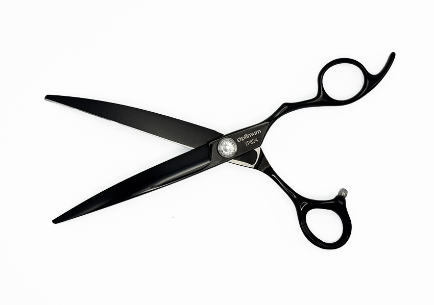 Optimum® "Black Titanium" Gebogene Hundeschere