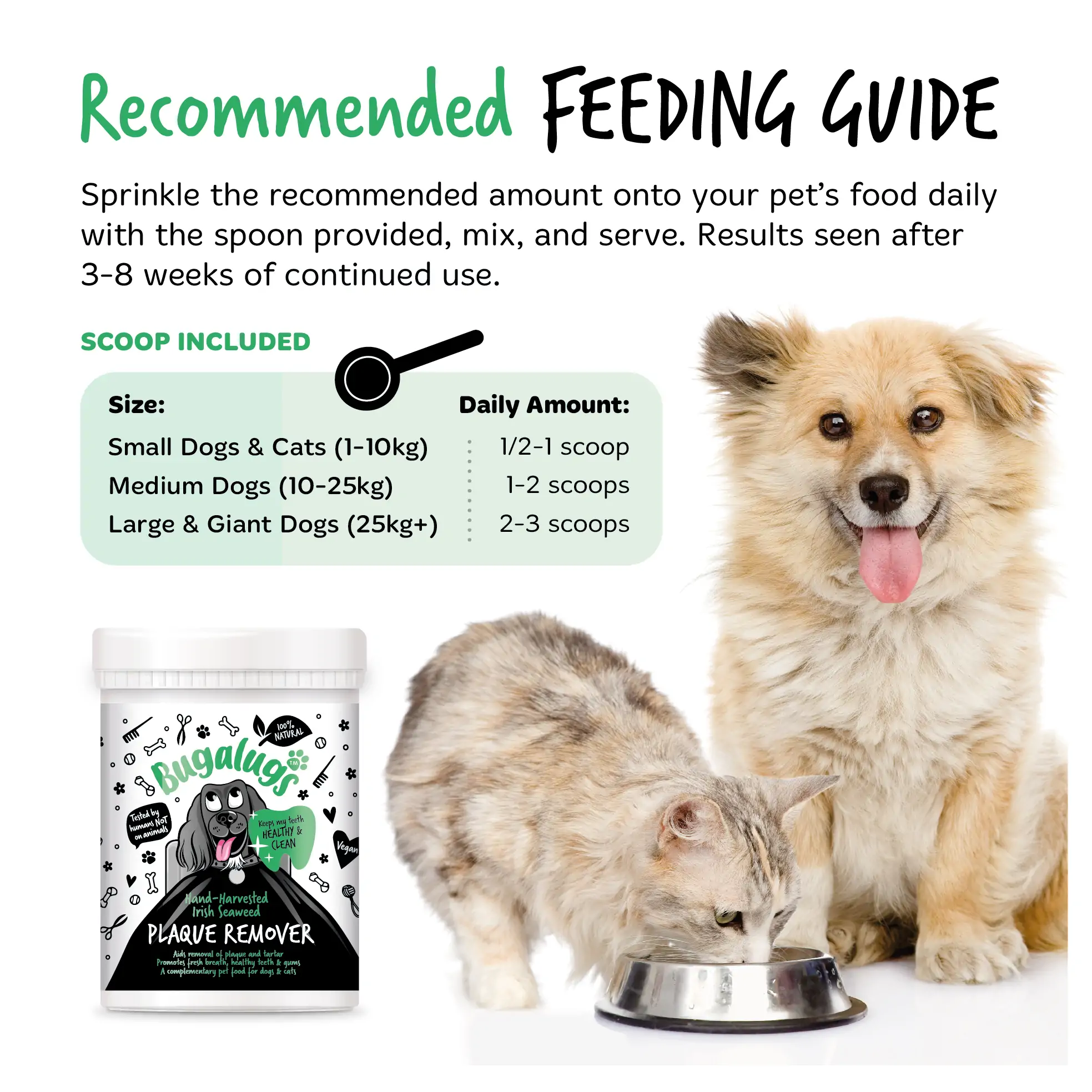 Bugalugs Plaque Remover /Entferner – Algen für Zahnpflege für Hunde und Katzen