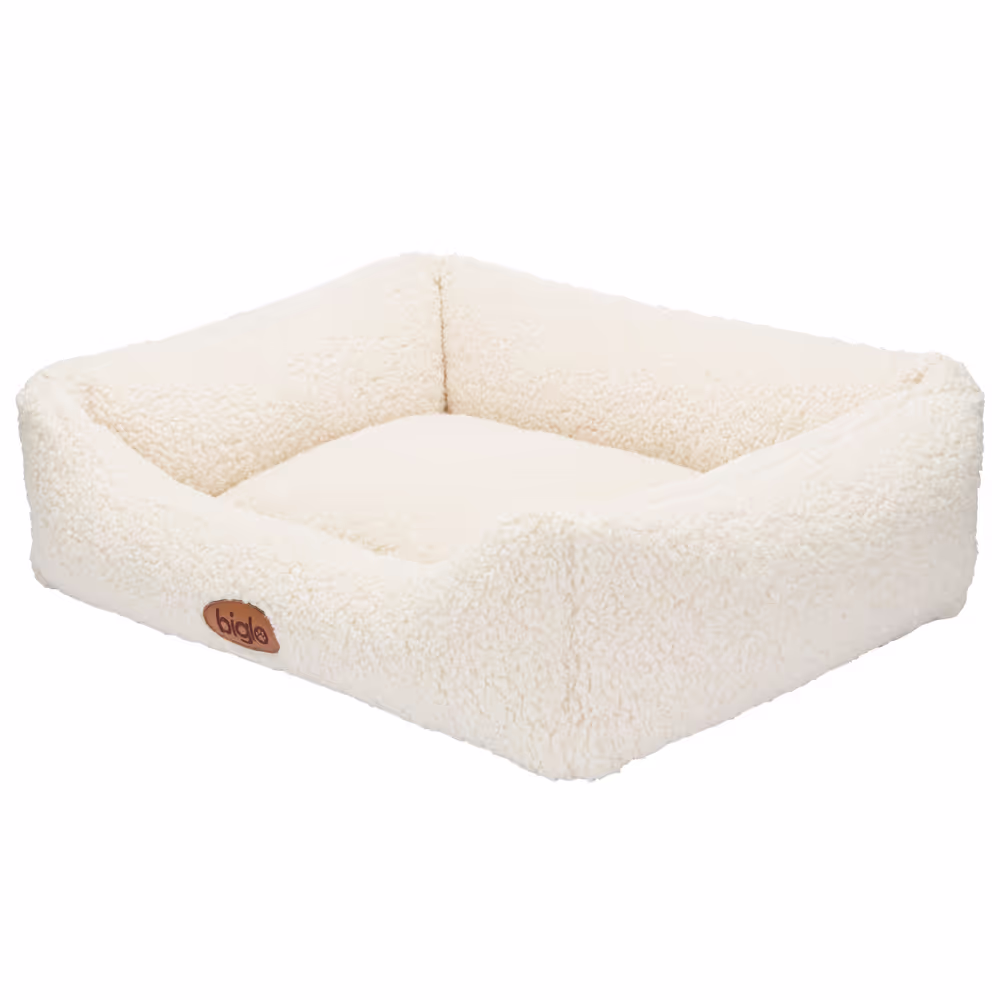 Biglo Fizzy Cream - Hunde- und Katzenbett "Teddy" creme