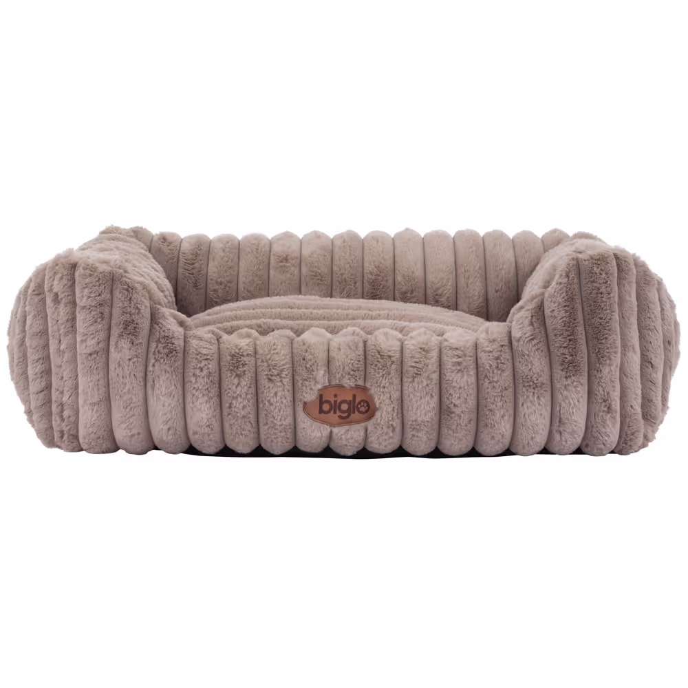 Biglo Bed Cobe Grey – bequemes und weiches Bett, Hundesofa Mokka