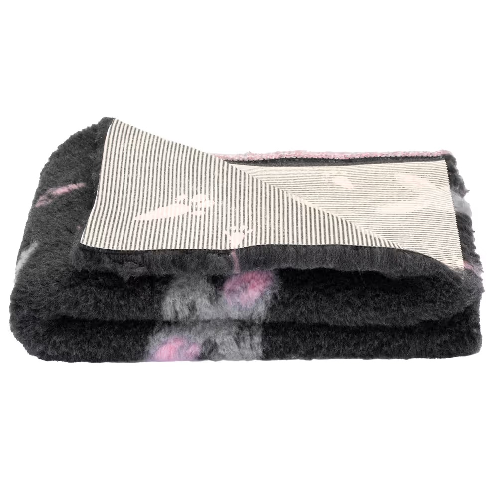 Blovi DryBed VetBed A+ – rutschfestes Bett, Tierbett, Graphit mit Hasenfigur