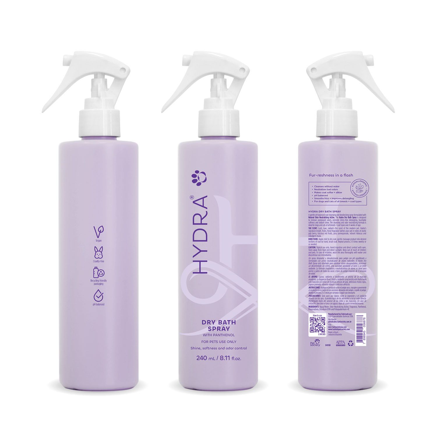 HYDRA PET CARE DEMATTING SPRAY 240 ml