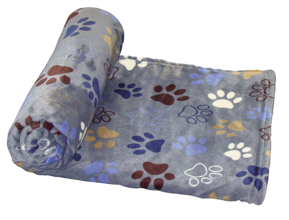 Fleece Plaid "LISSI" Classic 75 x 100 cm dunkelgrau