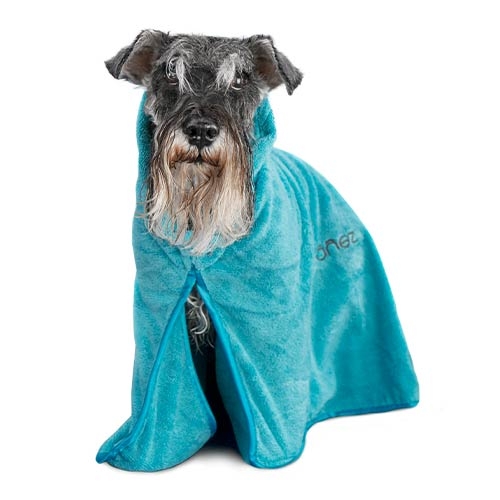 Ibanez® Hundebademantel / Mikrofaser-Badeponcho "Dry pet"  in 5 Größen