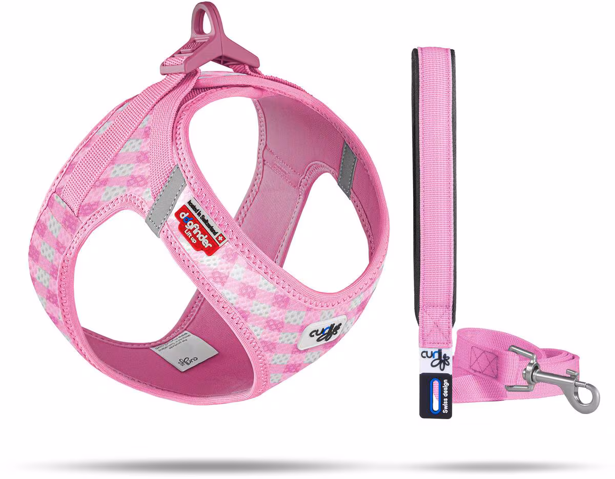 Puppy Vest *SET* Pink-Caro 3 XS