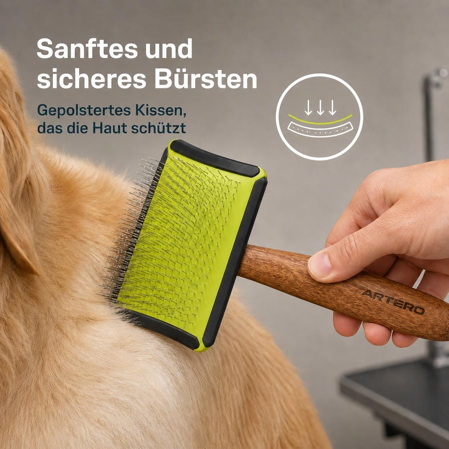 Artero Maya – Gebogene Zupfbürste (Limette)