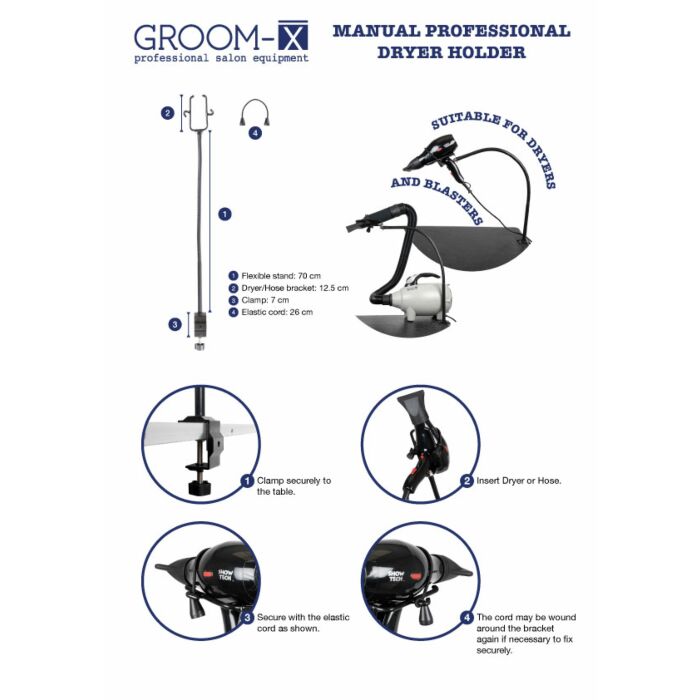 Groom-X Professioneller Föhnhalter