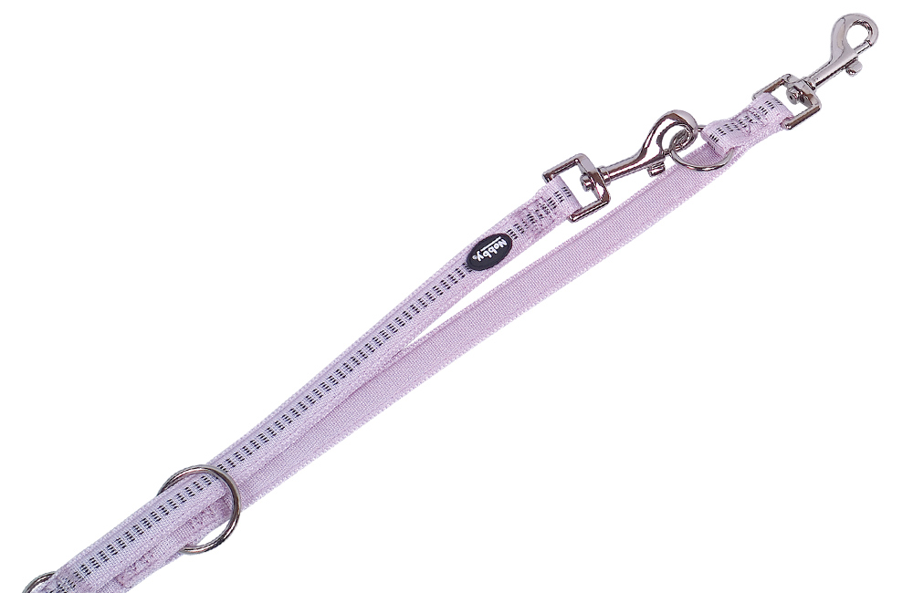 Führleine "Soft Grip" flieder  3fach verstellbar