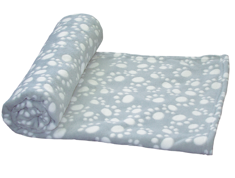 Fleece Plaid "EMMI" Classic grau  100 x 150 cm