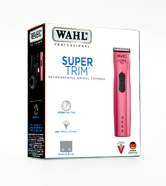 WAHL® Akku-Hundetrimmer "Super Trim" PINK BERRY (inkl. Scherkopf & Vario-Aufsteckkamm)