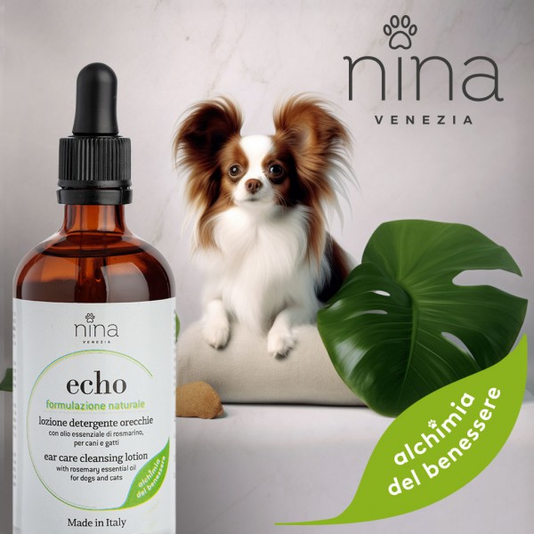 Nina Venezia ECHO – Sanfter Innenohrreiniger – Hund, Katze – 100 ml – natürliche Formulierung