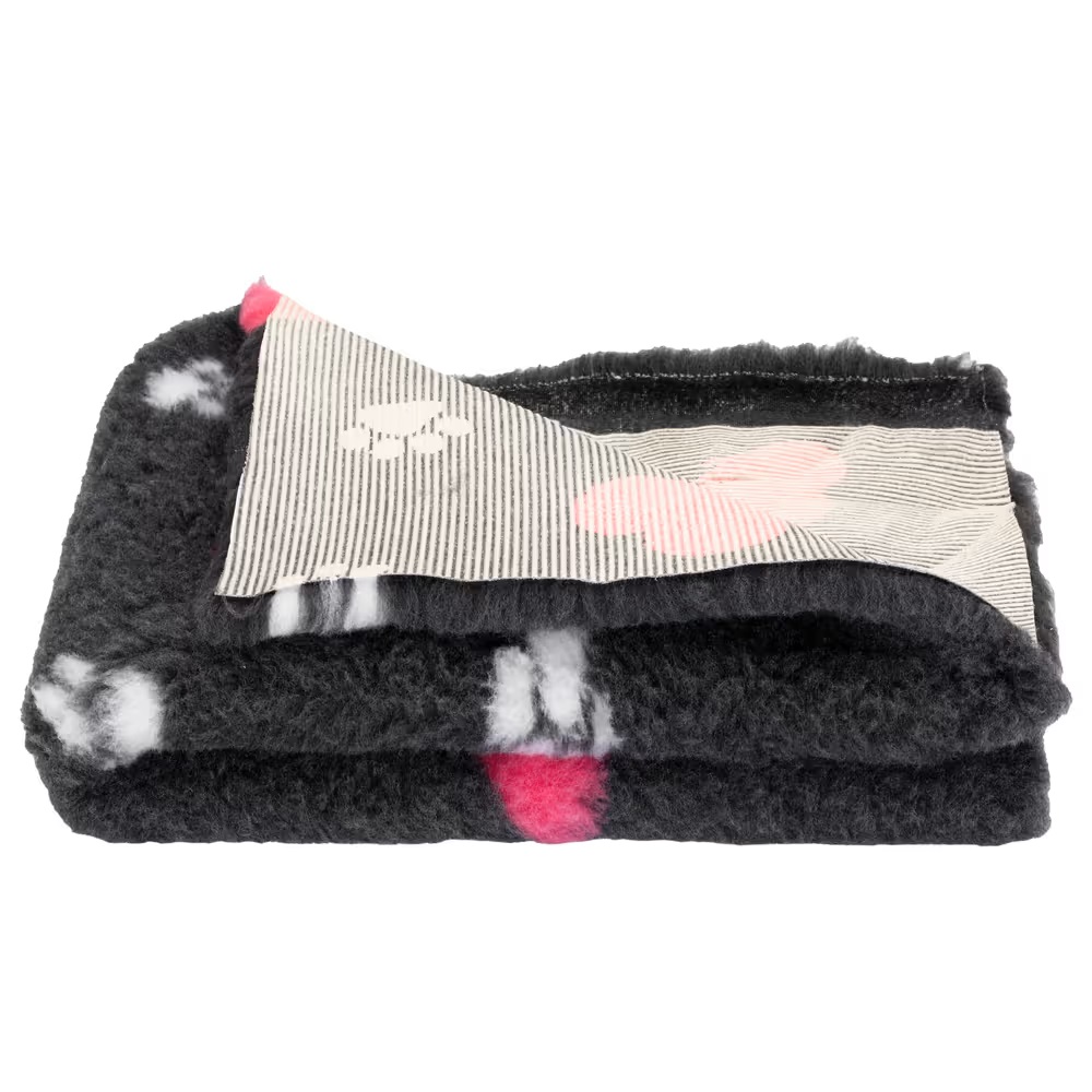 Blovi DryBed VetBed A+ – rutschfestes Bett, Tierbett, Graphitpfoten und Herzen