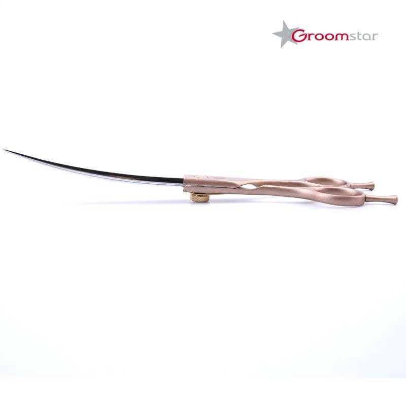 Groomstar – professionelle   Schere gebogen , 7 Zoll,  Rose/Gold