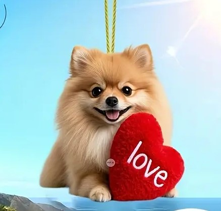 Pomeranian -Deko zum Aufhängen