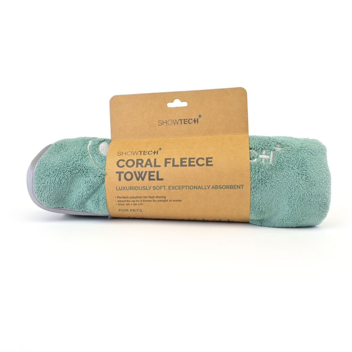 SHOW TECH+ Coral Fleece Towel Desert Sage 56 x 90 cm