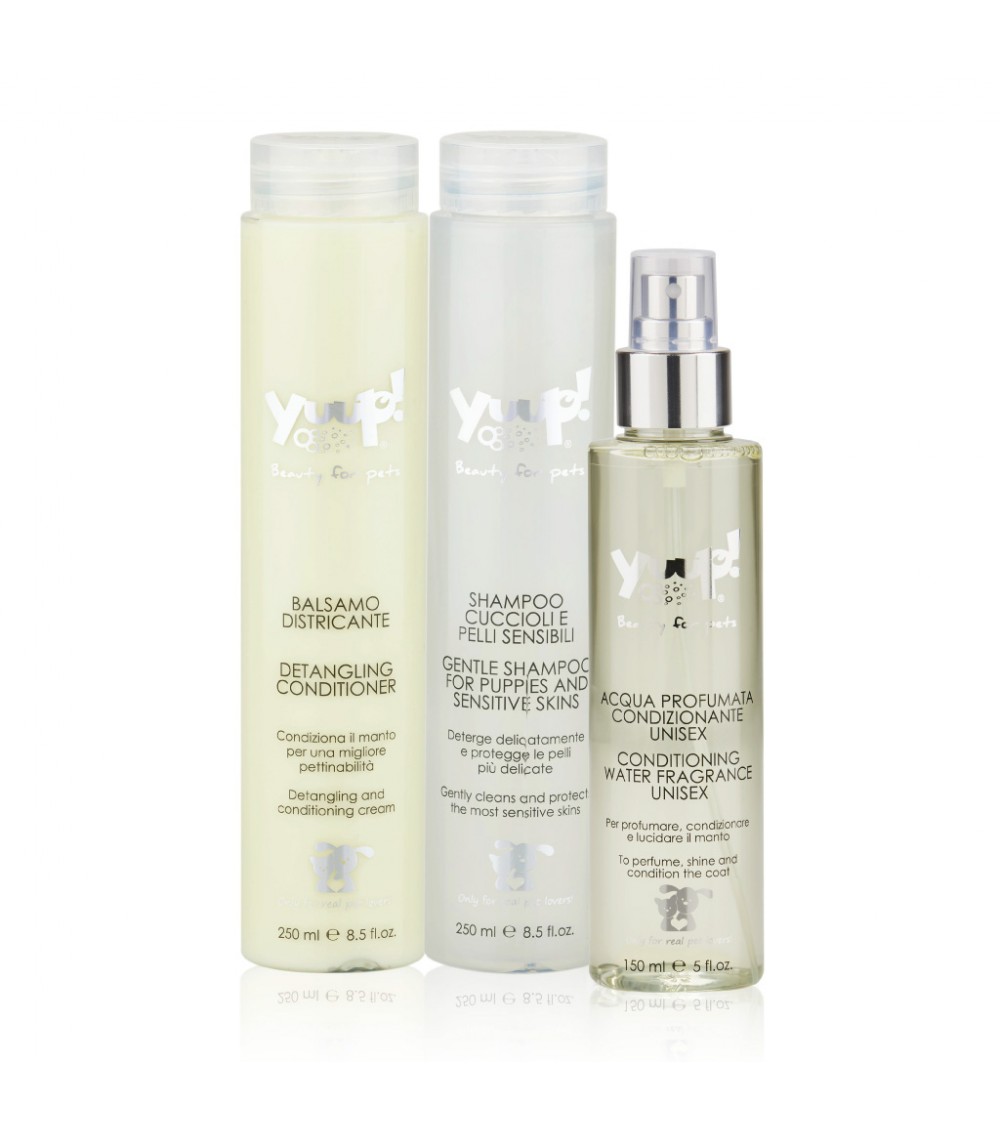 Yuup!® Welpen-Fellpflegeset -Shampoo , Conditioner , Spray